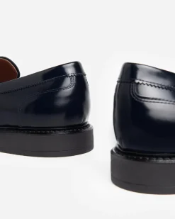 Mocassino College Uomo in Pelle Blu