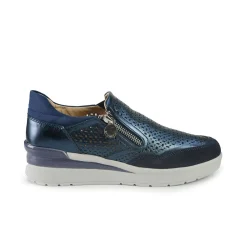 Mocassino Sneakers Donna in Pelle Blu