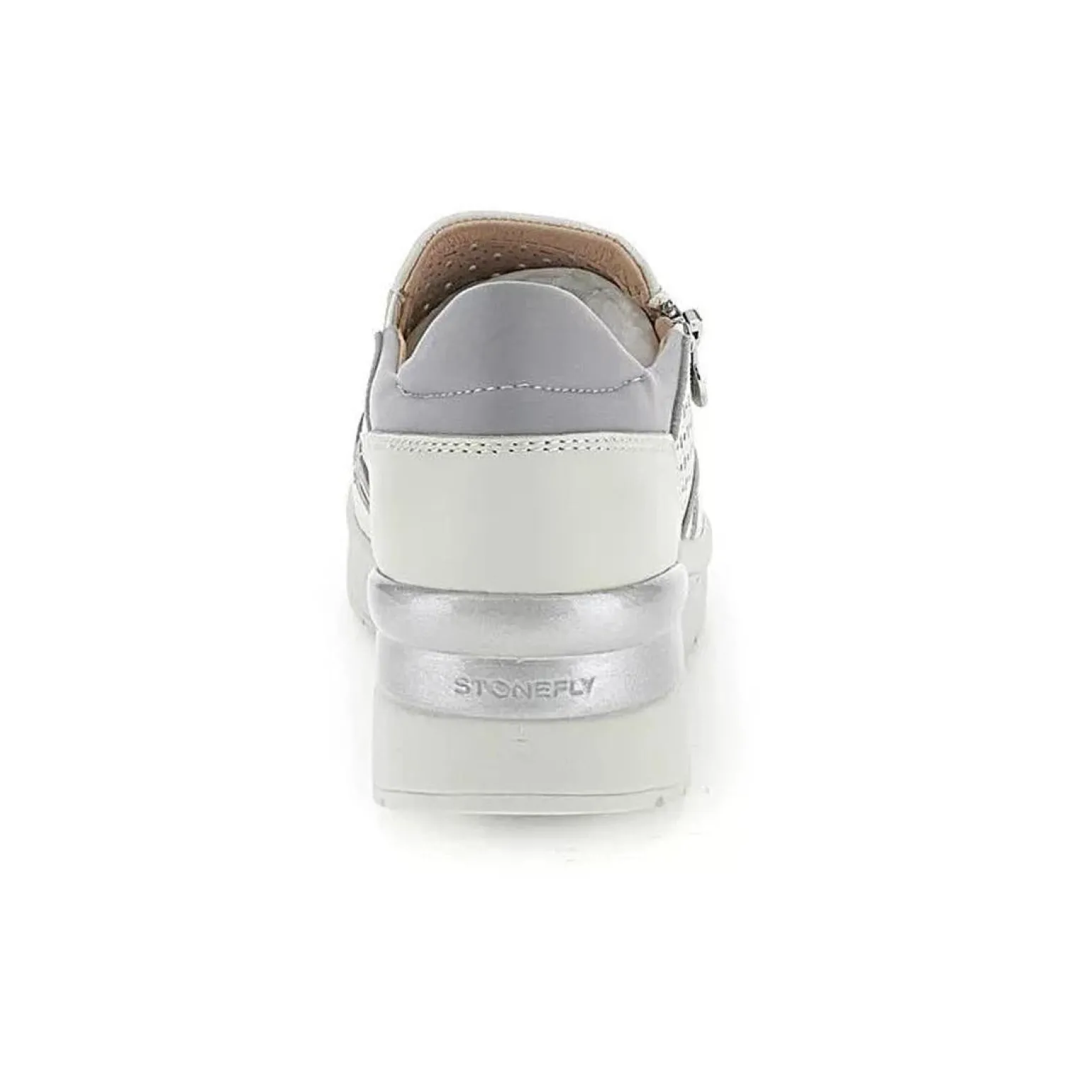 Mocassino Sneakers Donna in Pelle Bianca