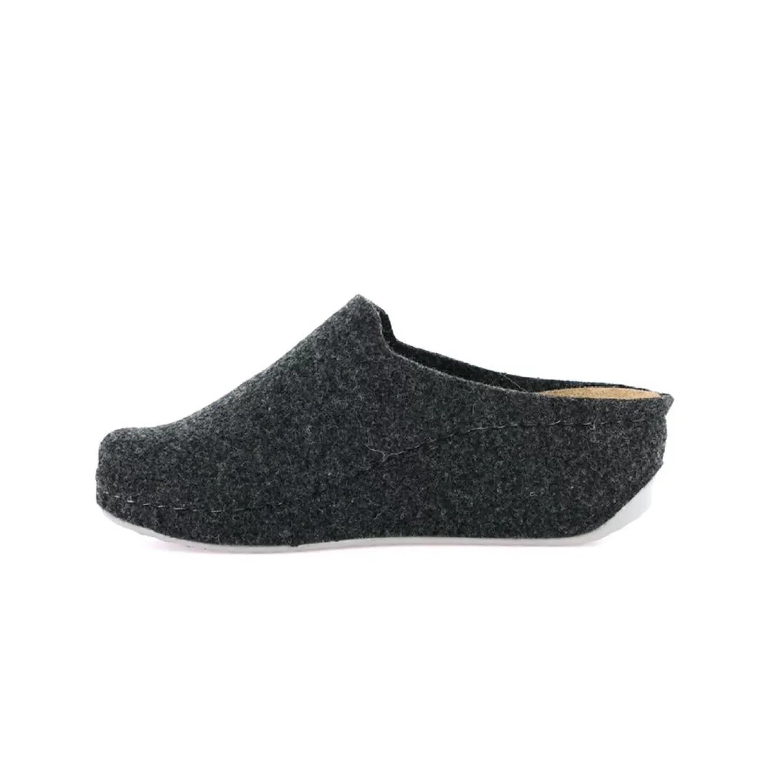 Pantofole Donna con Zeppa in Feltro Grigio