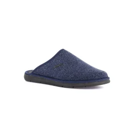 Pantofole Uomo Ciabatte in Tessuto Blu