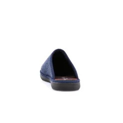 Pantofole Uomo Ciabatte in Tessuto Blu