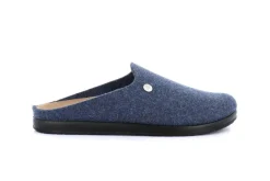 Pantofole Uomo Feltro di Lana Blu