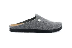 Pantofole Uomo Feltro di Lana Grigio