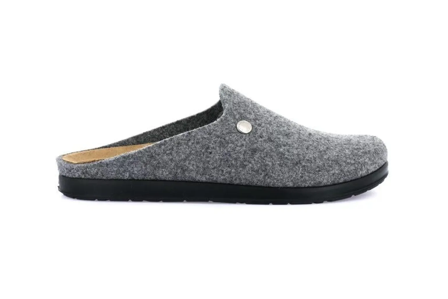Pantofole Uomo Feltro di Lana Grigio