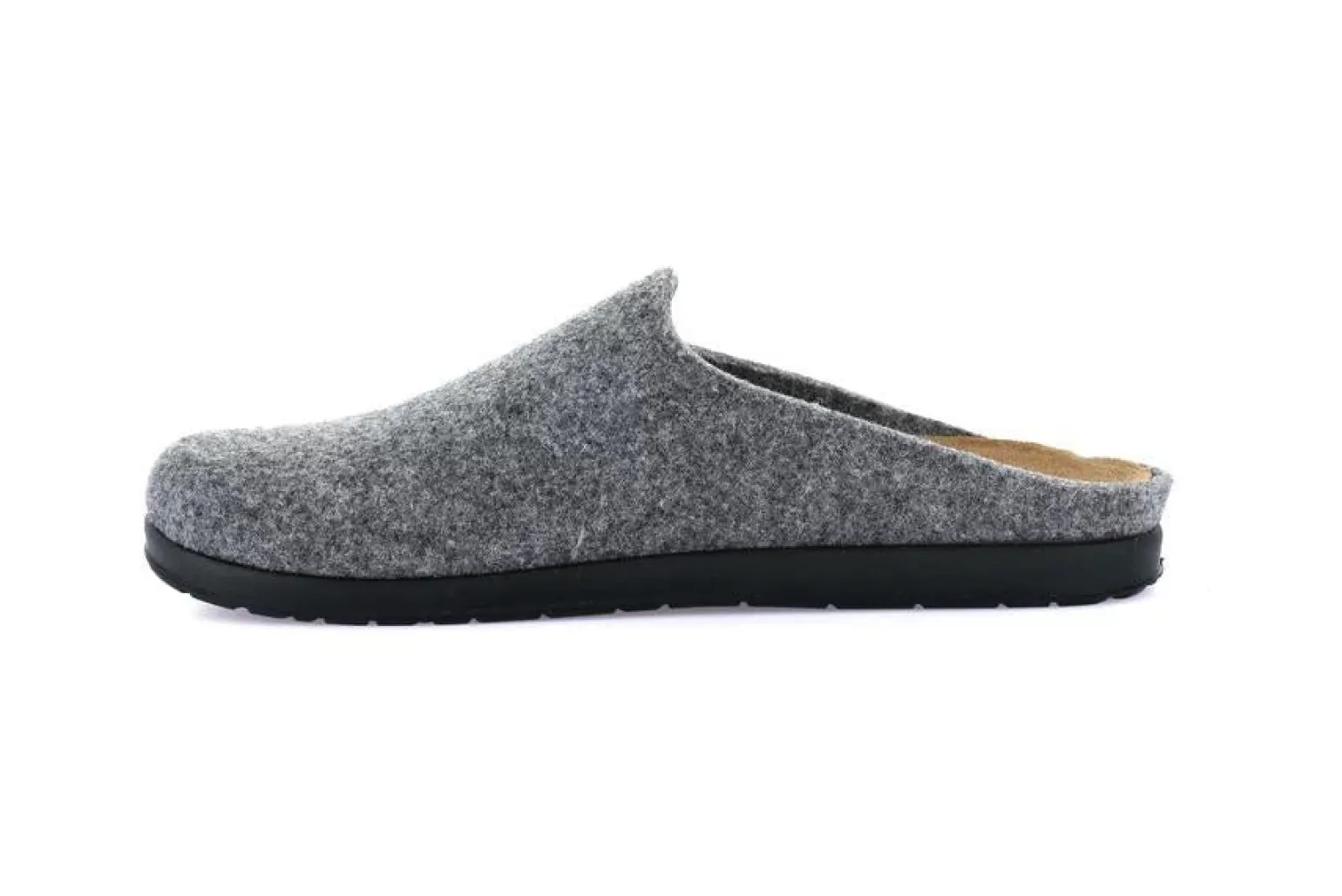 Pantofole Uomo Feltro di Lana Grigio