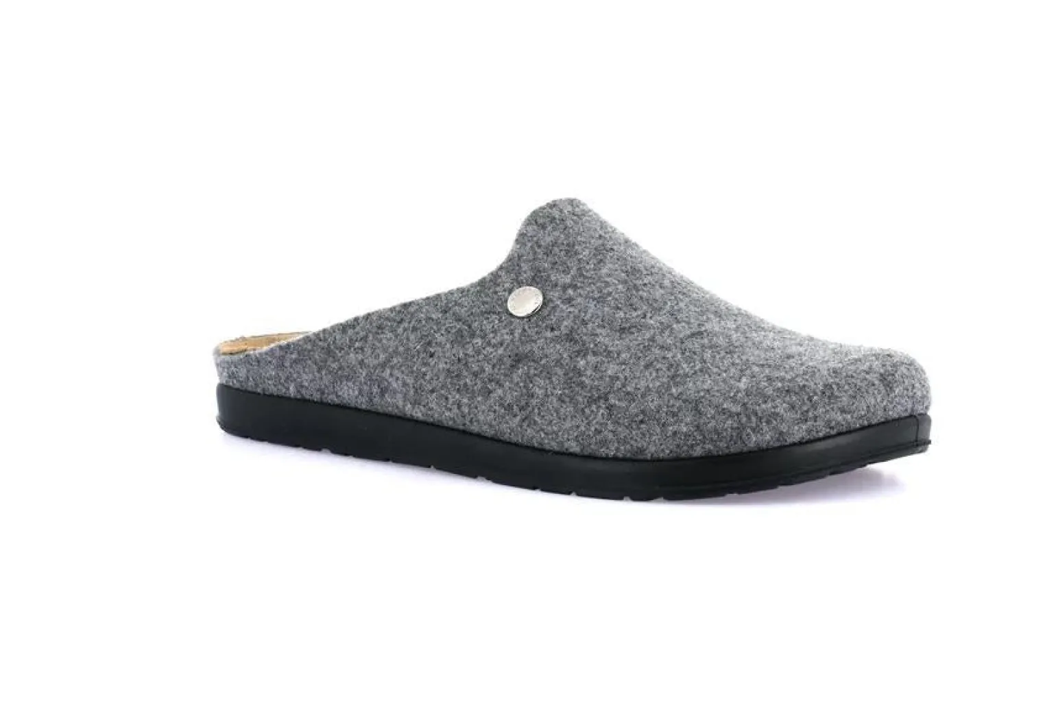 Pantofole Uomo Feltro di Lana Grigio