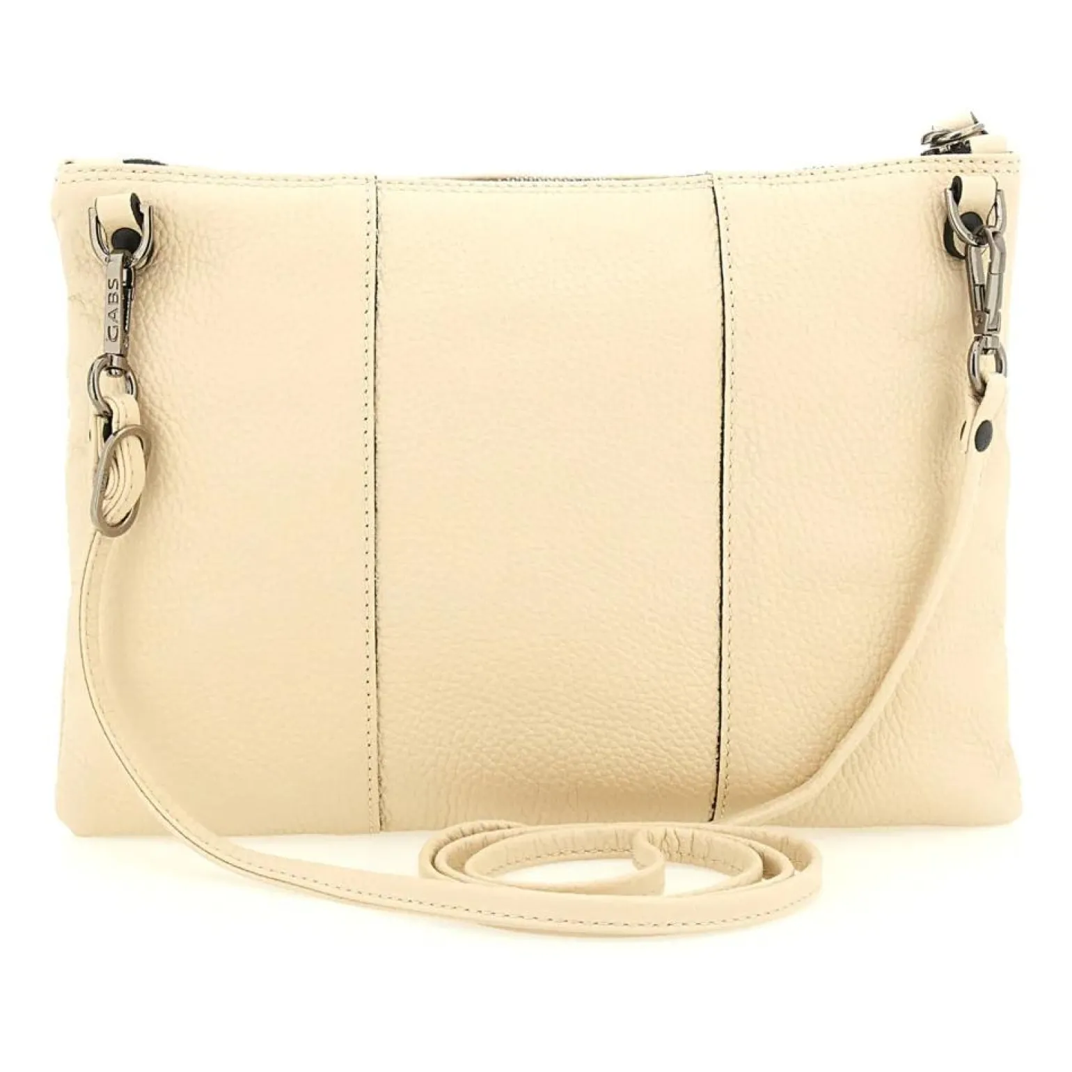 Pochette in Pelle Ecru con Tracolla