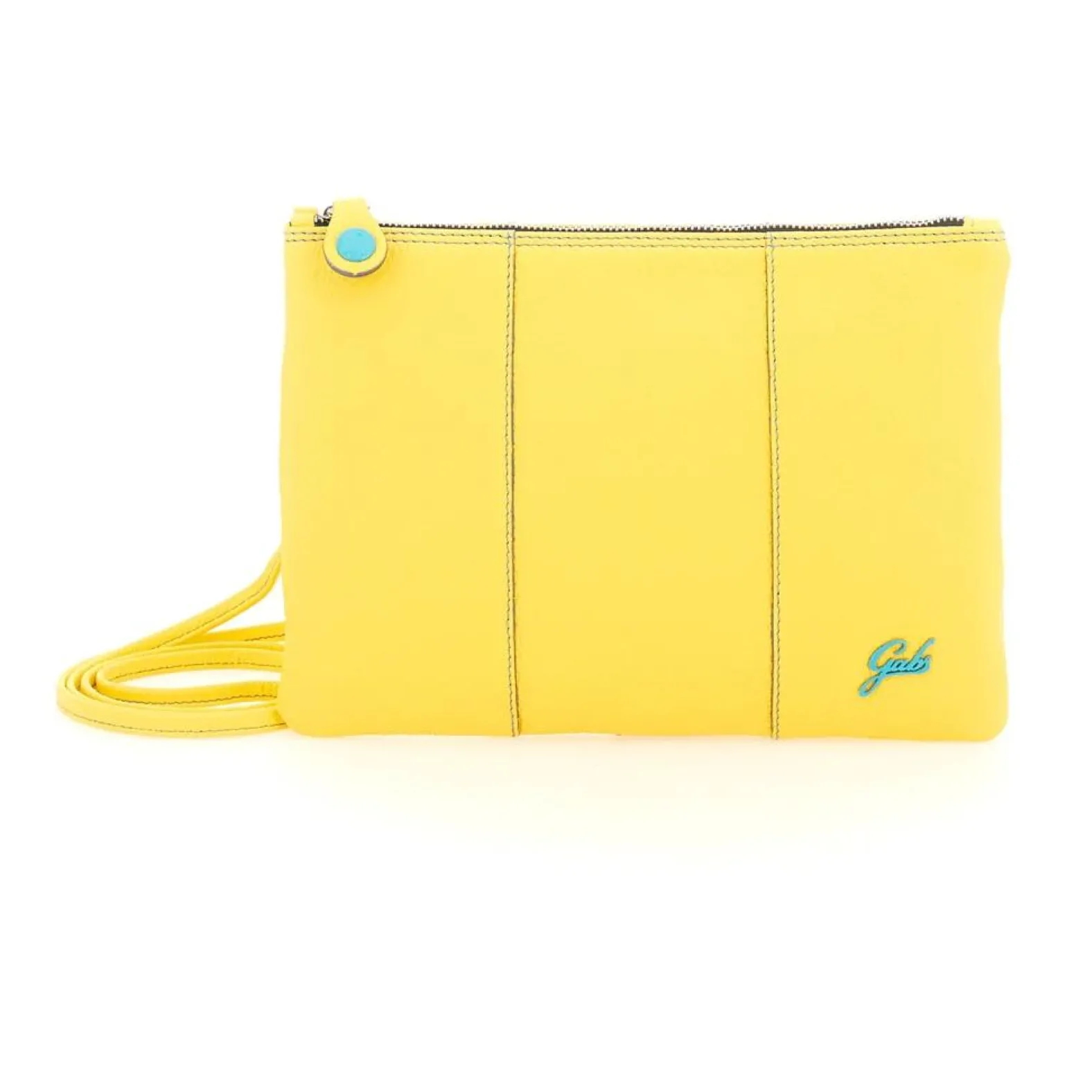 Pochette in Pelle Gialla con Tracolla
