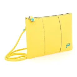 Pochette in Pelle Gialla con Tracolla
