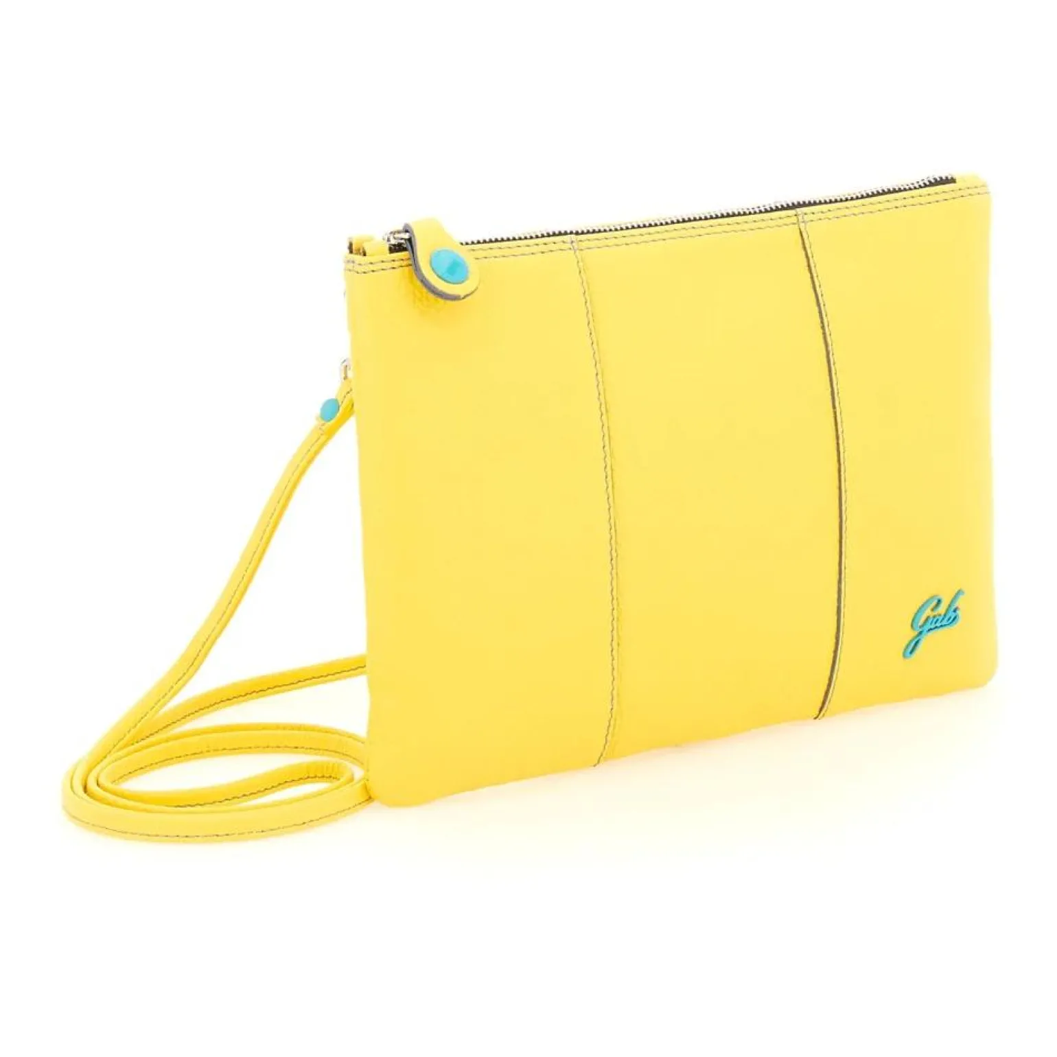Pochette in Pelle Gialla con Tracolla
