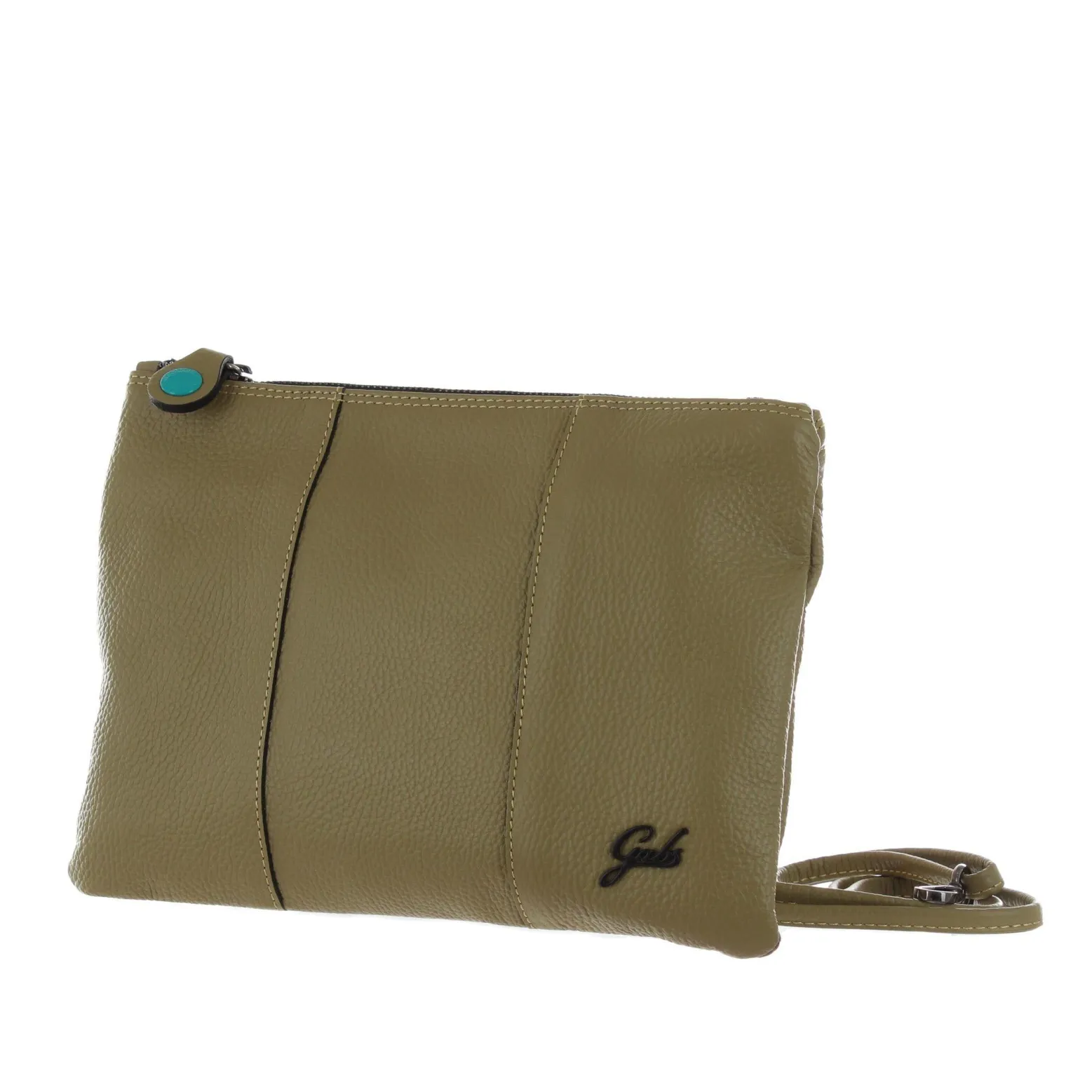 Pochette in Pelle Verde con Tracolla
