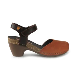 Pump Donna in Pelle Nabuk Terra