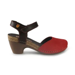 Pump Donna in Pelle Nabuk Rosso
