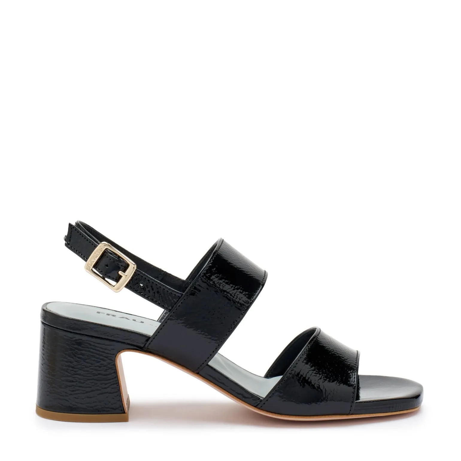 Sandali Donna con Tacco in Vernice Nera