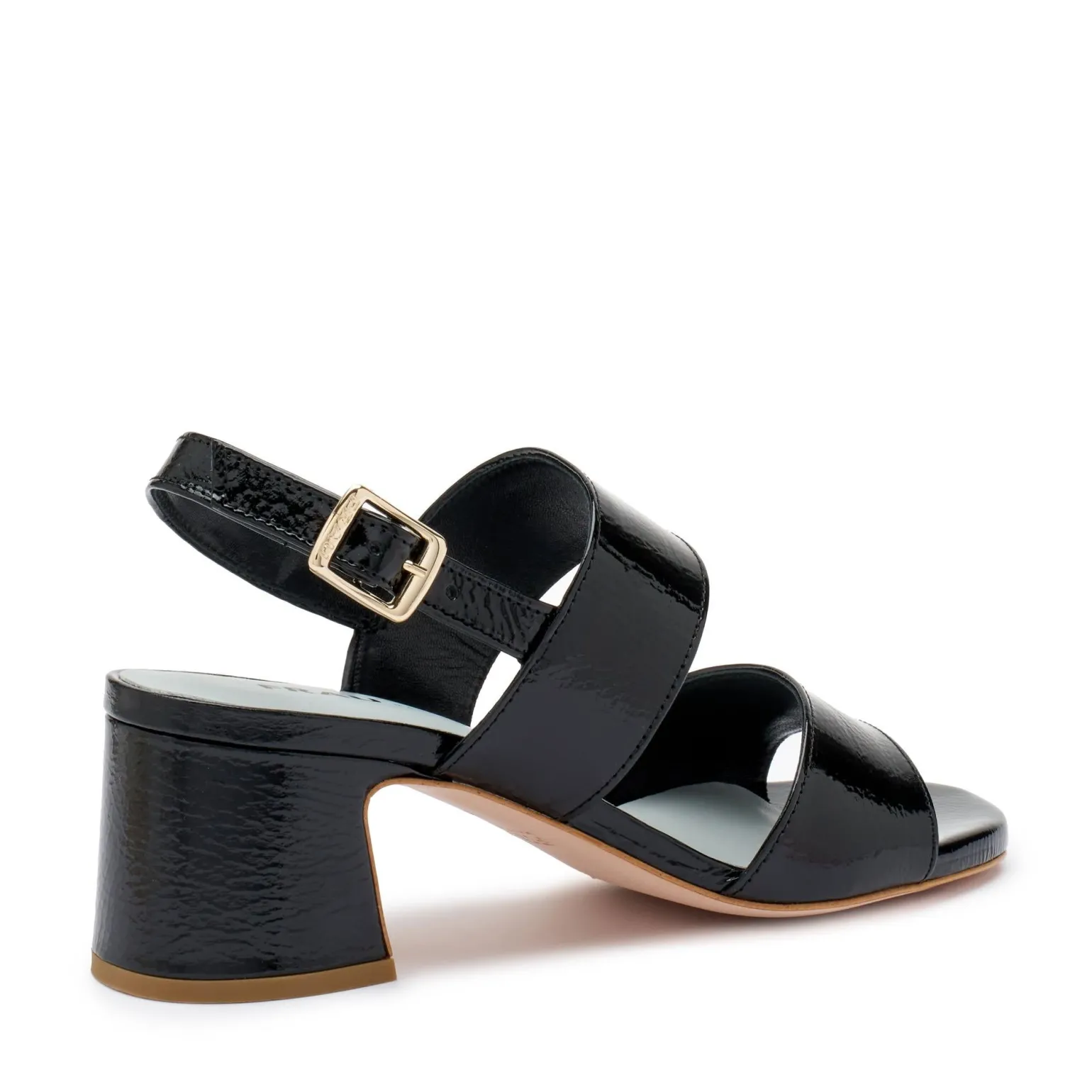 Sandali Donna con Tacco in Vernice Nera