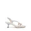 Sandali Donna Tacco Svasato in Pelle Argento