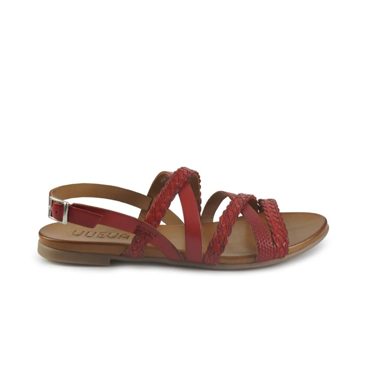 Sandali Flat Donna in Pelle Rosso