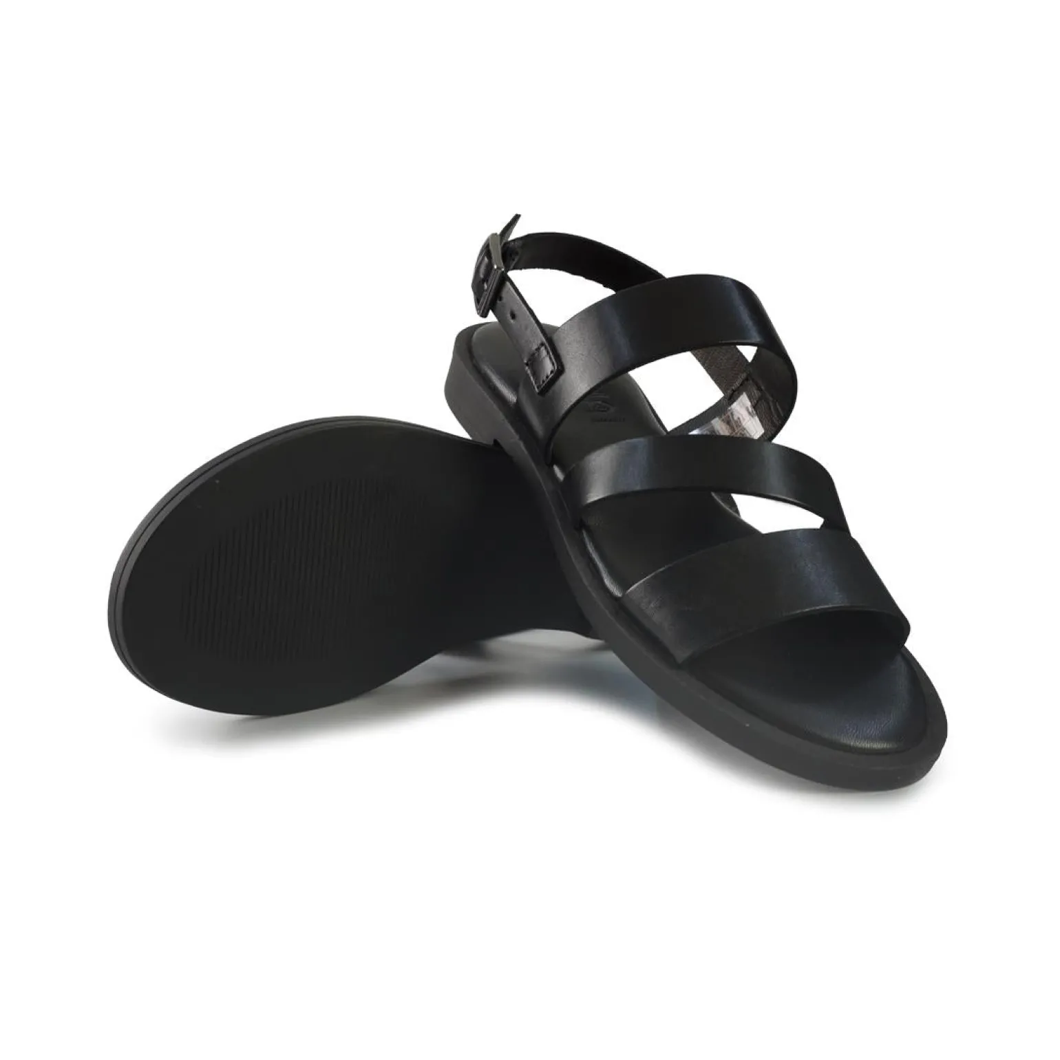 Sandali Flat Donna in Pelle Nero
