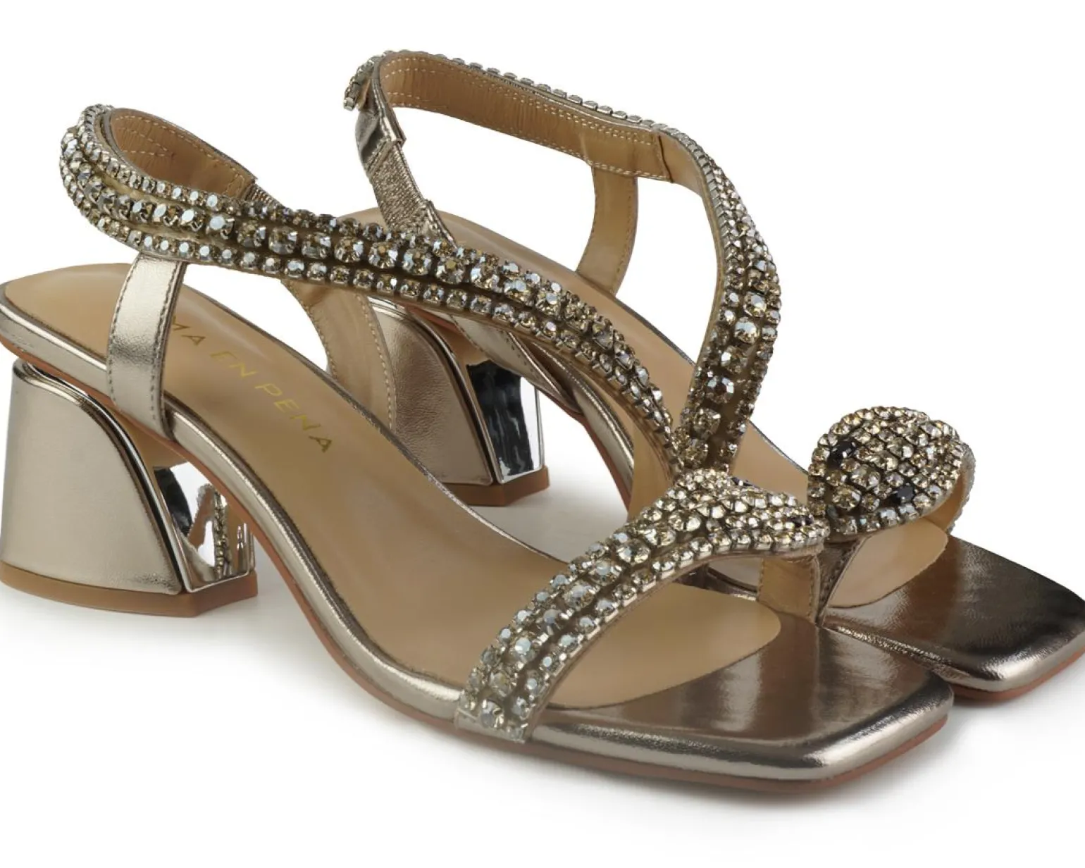 Sandali Gioiello Tacco Bronzo