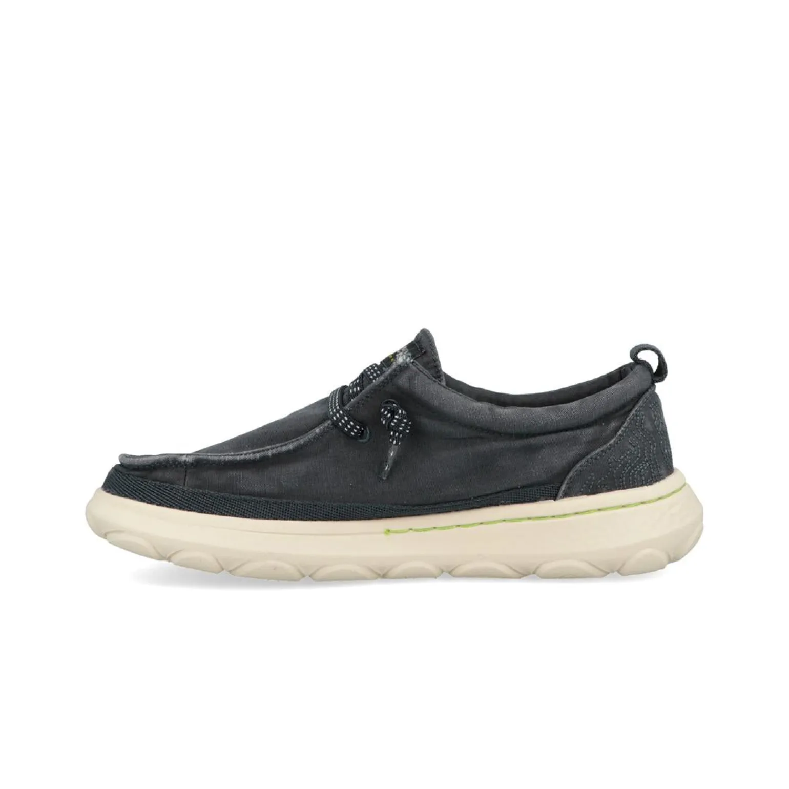 Scarpe Slip On Uomo in Tessuto Blu