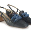 Slingback Pelle Blu