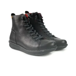 Sneakers Alta Uomo Pelle Antracite