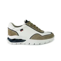 Sneakers Ammortizzata Uomo Pelle Bianca