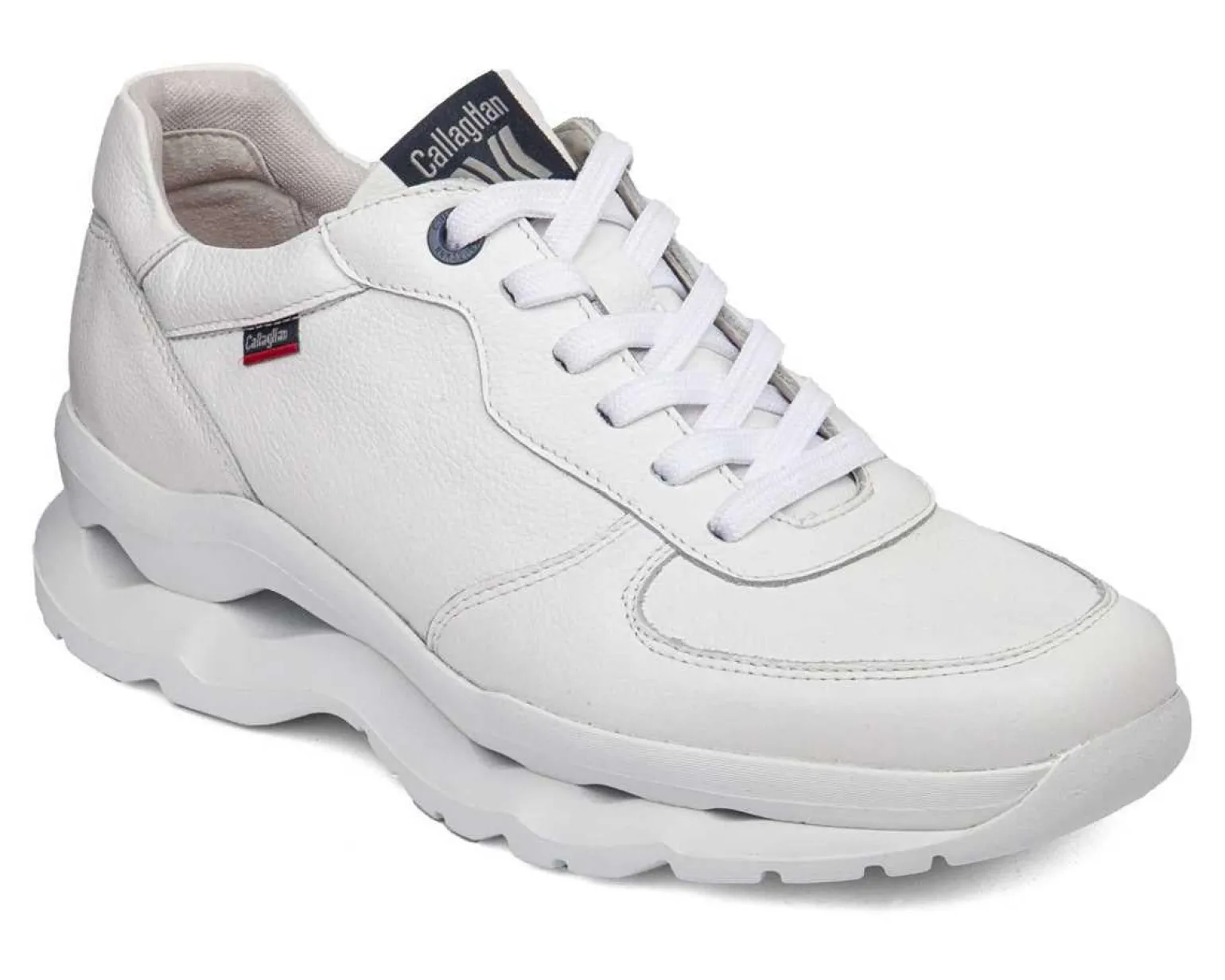 Sneakers Ammortizzata Uomo Pelle Bianca