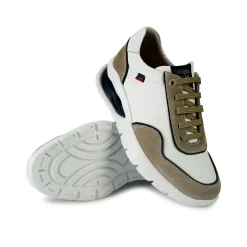 Sneakers Ammortizzata Uomo Pelle Bianca
