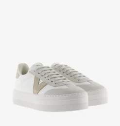 Sneakers Bassa Donna Platform Bianco Hielo