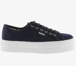Sneakers Bassa Donna Platform Blu