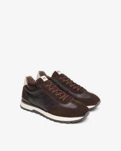Sneakers Bassa in Pelle Marrone