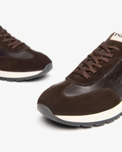 Sneakers Bassa in Pelle Marrone