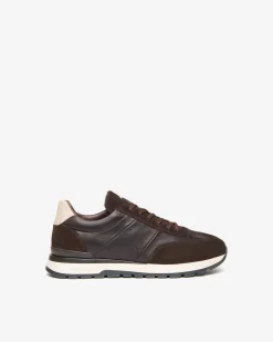 Sneakers Bassa in Pelle Marrone