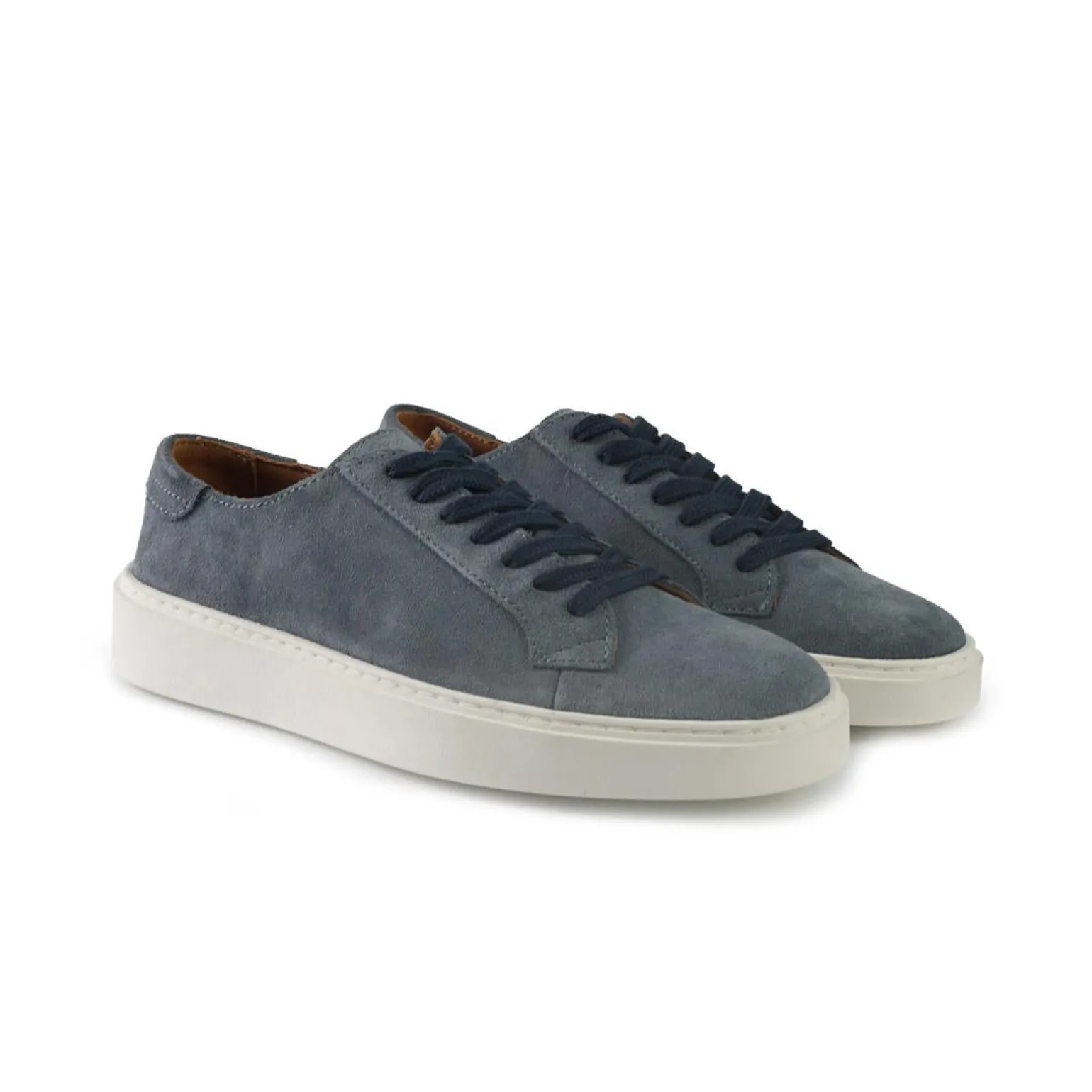 Sneakers Bassa Uomo in Camoscio Jeans