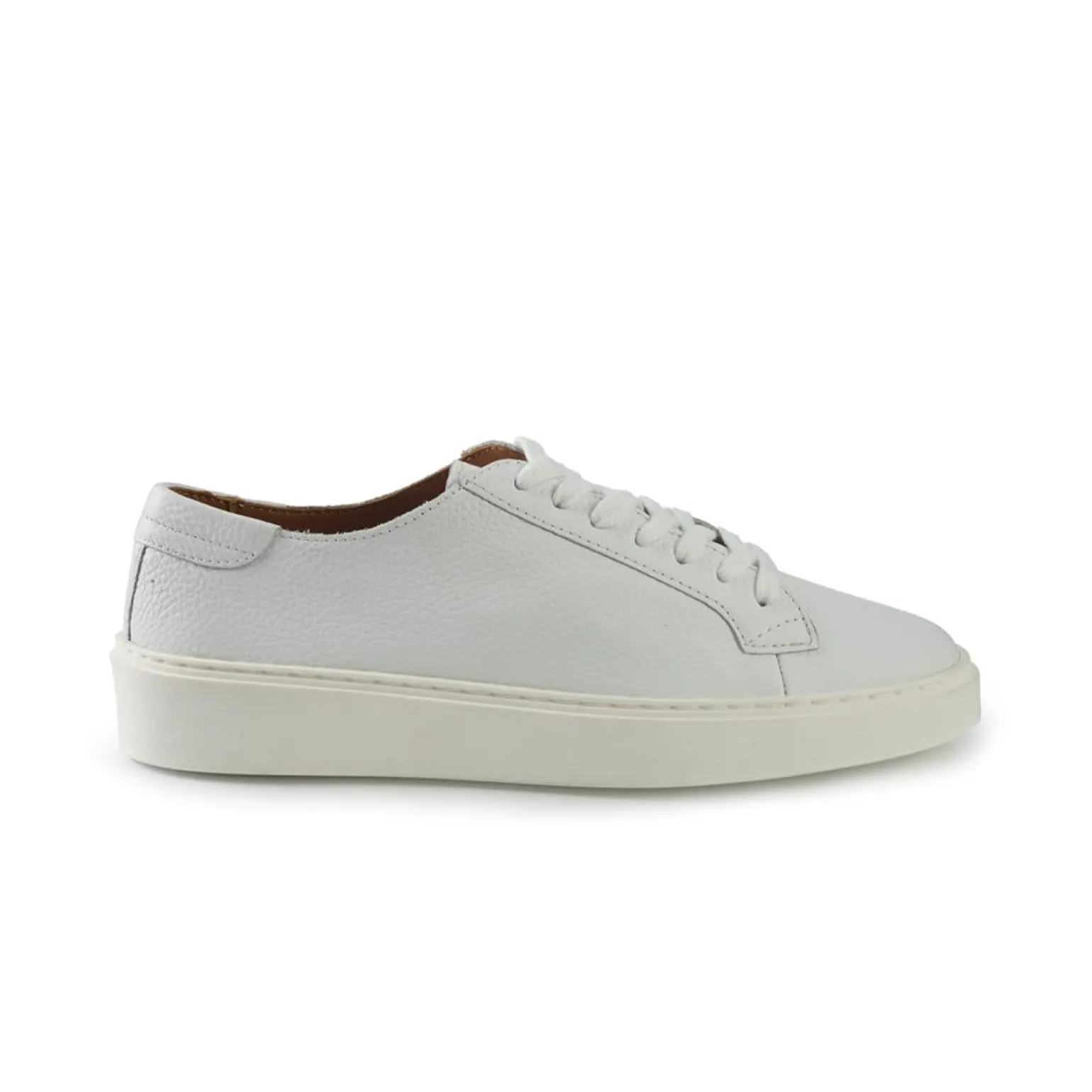 Sneakers Bassa Uomo in Pelle Bianca
