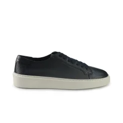 Sneakers Bassa Uomo in Pelle Blu