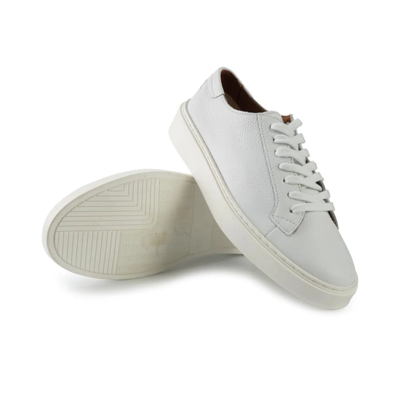 Sneakers Bassa Uomo in Pelle Bianca
