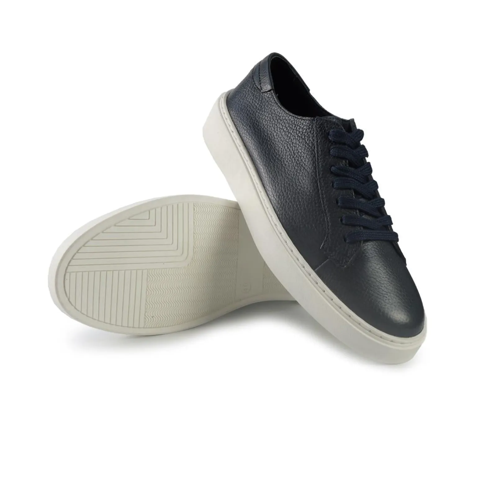 Sneakers Bassa Uomo in Pelle Blu