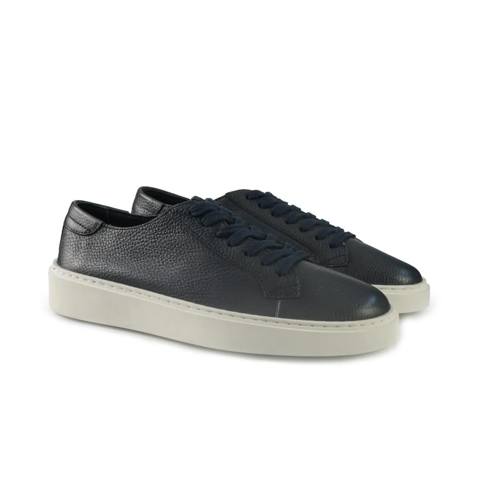 Sneakers Bassa Uomo in Pelle Blu