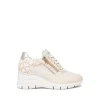 Sneakers Donna con Zeppa in Pelle Milk