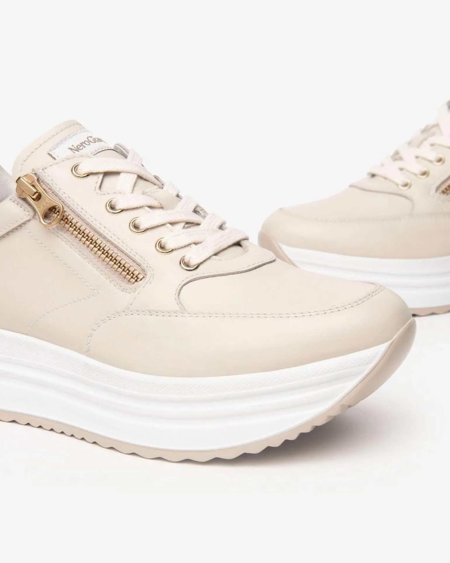 Sneakers Donna in Pelle Milk
