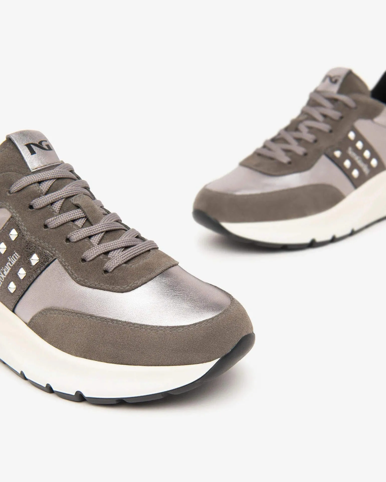 Sneakers Donna Zeppa Multicolor Cemento
