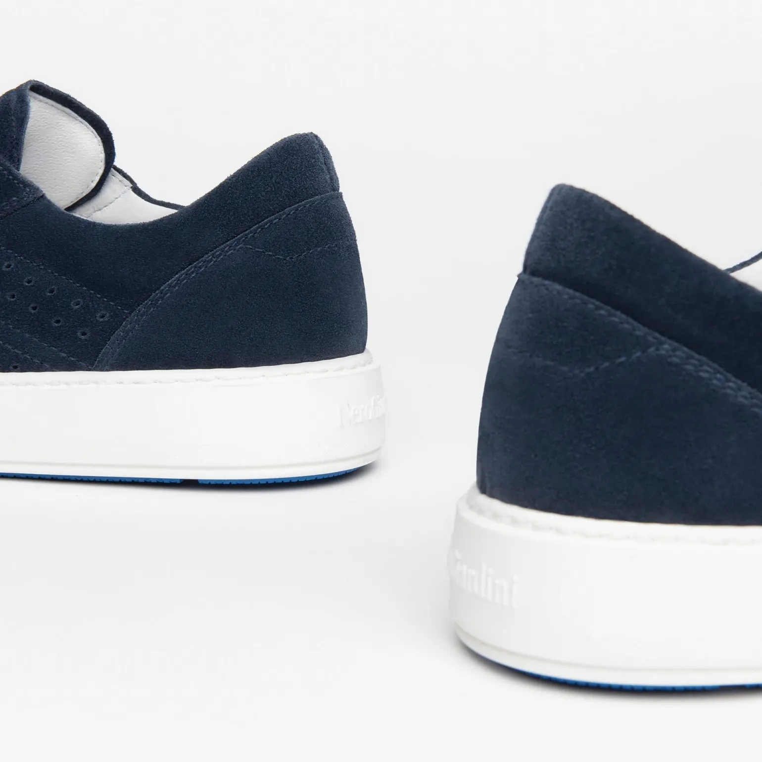 Sneakers Uomo Bassa Camoscio Blu
