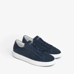 Sneakers Uomo Bassa Camoscio Blu