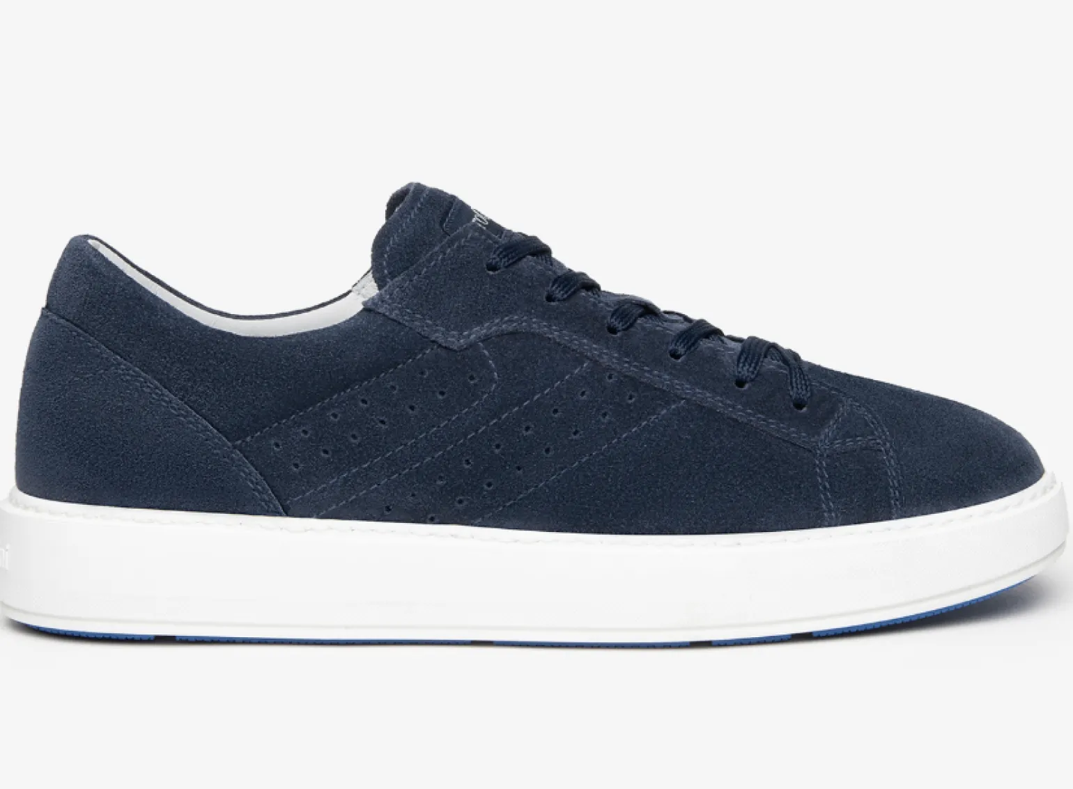 Sneakers Uomo Bassa Camoscio Blu