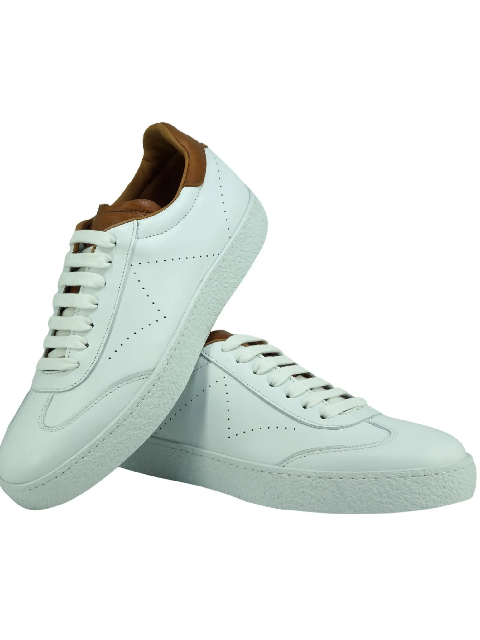 Sneakers Uomo in Pelle Bianca