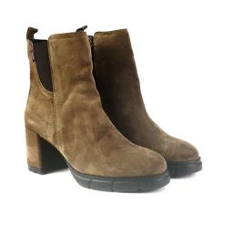 Stivaletti Alti Donna Camoscio Tartufo