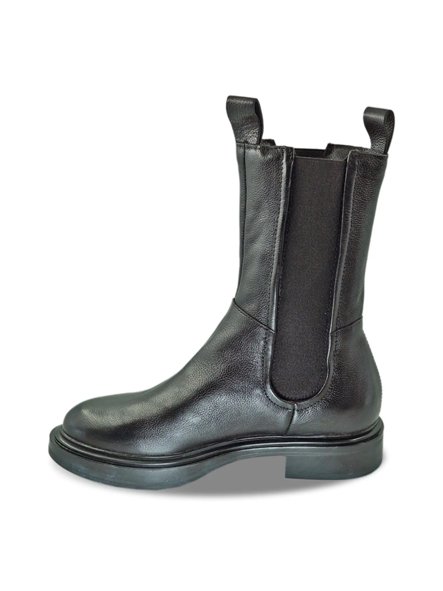 Stivaletti Chelsea Donna in Pelle Nera